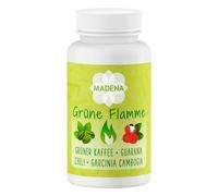 MADENA Llama verde, vegano, Fatburner alta dosis en calidad farmacológica para disminuir, Extracto de café verde Guarana Glucomannan Garcinia Cambogia + extracto de Chilli L-Carnitina 100 cápsulas