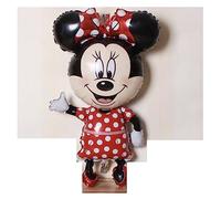 Madeoko - Globos gigantes de Mickey Minnie Mouse para fiesta de cumpleaños, 110 cm, decoración del Reino Unido (Minnie Mouse, punto rojo Pukka)
