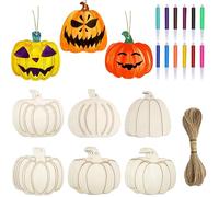 Madera 18 Piezas Murciélago Tablones de Maderas For Decoración Halloween，Manualidades Otoño Thanksgiving DIY Painting Craft Fiestas Otoñales
