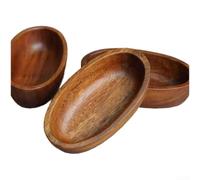 Madera acabada a mano para mini barco para servir aceitunas, frutas o aperitivos con diseño único de influencia cultural