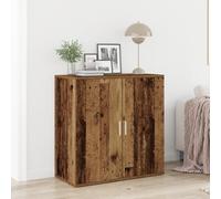 Madera aglomerada rústico almacenaje compacto 79 x 38 x 80 cm Marrón | Aparador Madera Vieja 79x38x80 cm Bajo Almacenaje Salon Comedor Rustinoco Organizador Con Dos Puertas Para Cocina