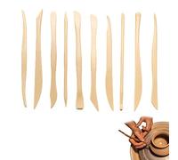 Madera Arcilla Herramientas Niños - Herramientas de cerámica y polímeros de 10 piezas | Juego de escultura de madera para modelado de cerámica, alisado, grabado, repujado, tallado y cerámica.
