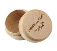 Madera Caja de Recuerdo del Cordón Umbilical 1 Pieza | Tapa Segura y Apertura Fácil, Estilo Rústico Elegante, para Conservar Recuerdos del Recién Nacido