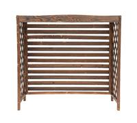 Madera Cubre Aire Acondicionado Exterior Funda Aire Acondicionado Grande Valla de Pantalla de Privacidad para Jardines Balcones Patios Patios 81x30x72cm(105x47x80cm)