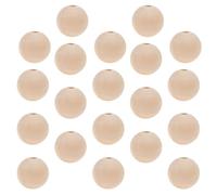 Madera Cuentas 50 Piezas sin Terminar Redondas | Color Caqui, Uso en Decoración del Hogar y Elaboración de Collares, Forma Redonda, Madera Natural