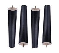Madera de eucalipto, patas cónicas de madera maciza para sofá, cama, sillón, armario, hilo M10, almohadillas antideslizantes, 20 cm de altura, juego de 4, elegante y