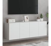 Madera de ingeniería resistente diseño mural moderno 60x30x41 cm blanco | Muebles para TV de pared 2 unidades blanco 60x30x41 cm estante flotante repisa organizador sala hogar