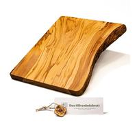 Madera de Olivo la Tabla de Cortar Rústico Con Vacuno - 35cm