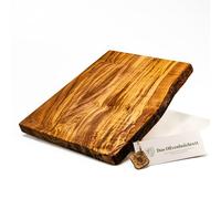 Madera de Olivo la Tabla de Cortar Rústico Con Vacuno - 40cmx30cm