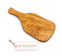 Madera de Olivo Tabla de Cortar, Tabla de Emparedado con Asa en Corte Natural - 35cm