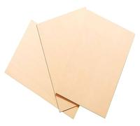 Madera de tilo, Paquete de 3 hojas madera contrachapada con superficie lisa for grabado y corte láser, modelos arquitectónicos, tinción(0.2x30x30cm)