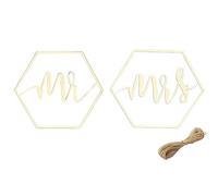 Madera Decorativa Wedding Sign Silla De Boda De Madera Signo De Novio Signo Mr and Mrs Sillas Boda Signos Mr Mrs Sign Chair Decor para accesorios fotográficos Decoración de aniversario boda 2 piezas