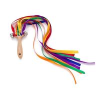 Madera Impreso Cinta Sonajero Mano Kite Juguete Bebé Desarrollar Detección de Audición Sensorial Ducha Regalo de Cumpleaños Cinta Arco Iris Ancho Alámbrico Pastel Delgado