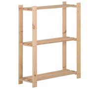 Madera maciza de pino almacenaje doméstico y comercial 60 x 28 5 x 90 cm | Estantería de 3 niveles madera pino maciza 60x28,5x90 cm estante organizador resistente con kit antivuelco para cocina baño