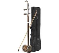 Madera Maciza Erhu, Instrumento Musical Erhu de sándalo negro y amarillo tradicional chino patrón tallado a mano y decoración de texto