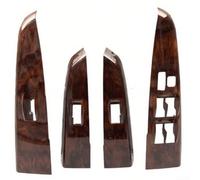 Madera Melocotón Panel Ventana Hilux para vigo 05-14 Madera(Brown) | Instalación sin herramientas, para ajuste para rápido, acabado negro madera, plástico ABS para fuerte, para conductor