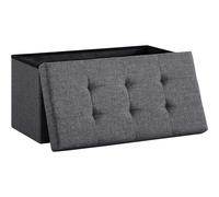Madera Nieve Banco con Almacenamiento, Banco Acolchado, Taburete, baúl con Capacidad de Carga de hasta 300 kg (Beige, 76x38)