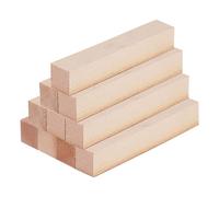 Madera para Tallar, 12 piezas Juego de Bloques de Madera, 2,5x2,5x15cm Juego de Tallas de Corcho, Maderas de Tilo sin Procesar, para Carpinteros, Principiantes