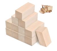 Madera para Tallar, 12 piezas Juego de Bloques de Madera, 5x5x10cm Juego de Tallas de Corcho, para Manualidades DIY