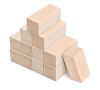 Madera para Tallar, 12 piezas Juego de Bloques de maderas, 5x5x10cm Juego de Tallas de Corcho, Bloques de madera para Manualidades, para Manualidades DIY