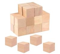 Madera para Tallar, 24 piezas Bloque Cuadrado de maderas, 5x5x5cm Juego de Tallas de Corcho, Bloques de maderas para Manualidades, para Talla de Bricolaje, Decoración de Muebles