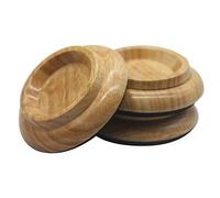 Madera Piano Caster Cups, Grand Piano Caster Pads, Piano Pierna Pad Tamaño 5.0 x 4,0 x 3.0 pulgadas (Juego de 3)