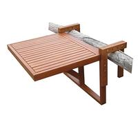 Madera plegable colgante para balcón, madera de eucalipto, 60 x 45 cm | Mesa plegable de madera, mesa colgante, plegable