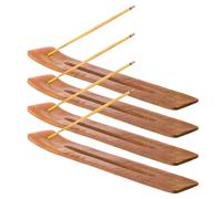 Madera Quemador Incienso, 4 Piezas Porta-Incienso de Madera, Quemador de Incienso, Decoracin Ambientador Aroma