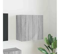 Madera Resistente Montaje en Pared Estilo Moderno 59 5 x 31 x 60 cm Gris | Mueble de TV Montado en la Pared 59,5x31x60 cm Gris Sonoma, Gabinete Flotante con 2 Puertas 90°, Rack Multimedia para Sala