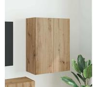 Madera Resistente Montaje en Pared Estilo Moderno Blanco 59 5 x 31 x 60 cm | Mueble de TV Montado en la Pared 59,5 x 31 x 60 cm, Gabinete Flotante con 2 Puertas y Estante, Estante para Sala de Estar y
