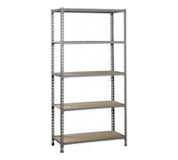 Maderclick 5/400 Aglomerado Metal Gris, Madera natural