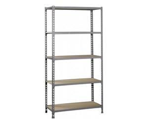 Maderclick 5/400 Aglomerado Metal Gris, Madera natural