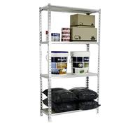 Maderclick Estantería metálica Megaplus (Al x An x Pr: 150 x 120 x 50 cm, Capacidad de carga por balda: 200 kg, Número de baldas: 4 ud., Inserción,...