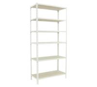 Maderclick Estantería metálica Megaplus (Al x An x Pr: 250 x 120 x 30 cm, Capacidad de carga por balda: 200 kg, Número de baldas: 6 ud., Inserción,...