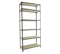 Maderclick Estantería metálica Mini (Al x An x Pr: 250 x 80 x 50 cm, Capacidad de carga por balda: 150 kg, Número de baldas: 6 ud., Inserción,...