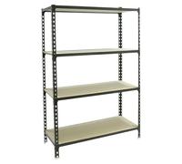 Maderclick Estantería metálica Plus (Al x An x Pr: 150 x 100 x 50 cm, Capacidad de carga por balda: 150 kg, Número de baldas: 4 ud., Inserción,...