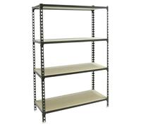 Maderclick Estantería metálica Superplus (Al x An x Pr: 150 x 110 x 40 cm, Capacidad de carga por balda: 200 kg, Número de baldas: 4 ud.,...