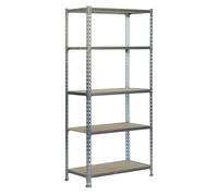 Maderclick Estantería metálica Superplus (Al x An x Pr: 200 x 110 x 40 cm, Capacidad de carga por balda: 200 kg, Número de baldas: 5 ud.,...