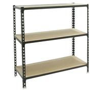 Maderclick Estantería metálica Superplus (Al x An x Pr: 90 x 110 x 30 cm, Capacidad de carga por balda: 200 kg, Número de baldas: 3 ud., Inserción,...