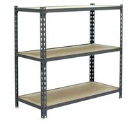 Maderclick Estantería metálica Superplus (Al x An x Pr: 90 x 110 x 30 cm, Capacidad de carga por balda: 200 kg, Número de baldas: 3 ud., Inserción,...