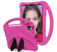 MadeRy Funda para iPad Air 4 10.9" 2020 / iPad Pro 11" 2021/2020 / 2018, Carcasa Ligera Resistente Niño Antigolpes con Soporte, Rosa roja