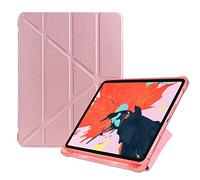 MadeRy Funda para iPad Pro 11 Inch 2020/2018, Ligero Ultra Delgado Protectora Plegable con Soporte de Pencil, Auto Sueño/Estela, Oro Rosa