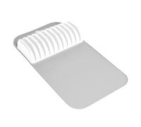 madesmart 29002 Esterilla de cuchillo grande clásica Organizador de cajones suave y antideslizante, organización duradera en el hogar, sin BPA, plástico, blanco/gris