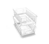 madesmart 29091 almacenaje con Etage bajo Fregadero plástico, Color Blanco, 37 x 21 x 16 cm