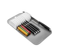 madesmart Alfombrilla para cuchillos, color blanco y gris