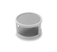 Madesmart - Bandeja giratoria b sica de pl stico de 2 niveles para la cocina, organizador de gabinete antideslizante Lazy Susan con 2 niveles, co