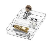 madesmart Bandeja grande y poco profunda con separadores en ángulo transparente