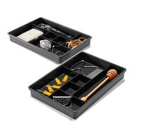 madesmart Two-Piece Drawer Organizer-Granite | Value Collection | 12 Compartimentos | Sostiene Objetos con una Variedad de tamaños, Easy to Clean |