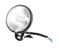 Madezz 1 x faro 5 "bombilla de la lámpara del faro de la motocicleta(Cubierta de cristal blanco concha negra)