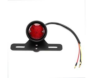 Madezz Qiilu motocicleta negro aleación de aluminio luz trasera LED luz de freno luz trasera motocicleta accesorio